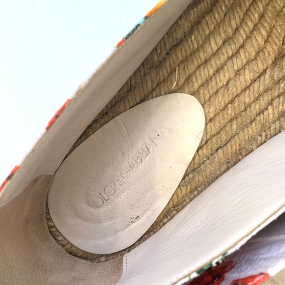 DOLCE&GABBANA Multicolor Satin Espadrilles Sz 40 - Picture 6 of 7